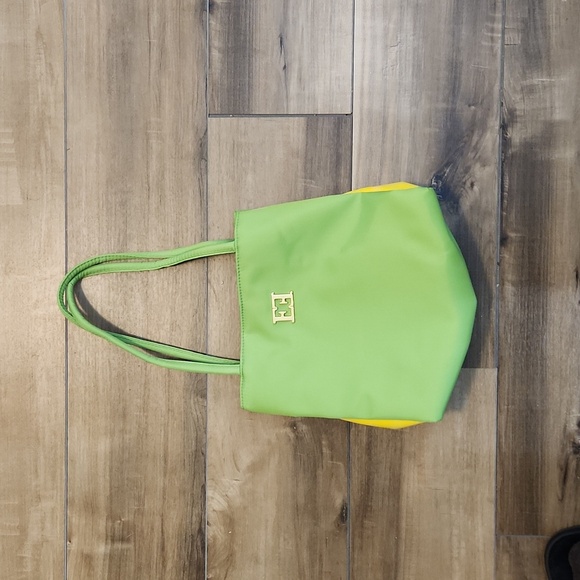 ESCADA by Margaretha Ley Sunni Frutti lime green and yellow purse handbag rare - Picture 1 of 11